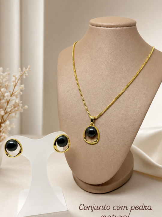 A Conjunto em pedra Natural Hematita